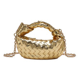 Woven leather Knot-handle/Shoulder Bag